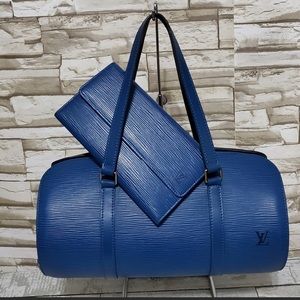 Vintage Louis Vuttion Toledo Blu Soufflot Epi with matching Wallet Bundle
